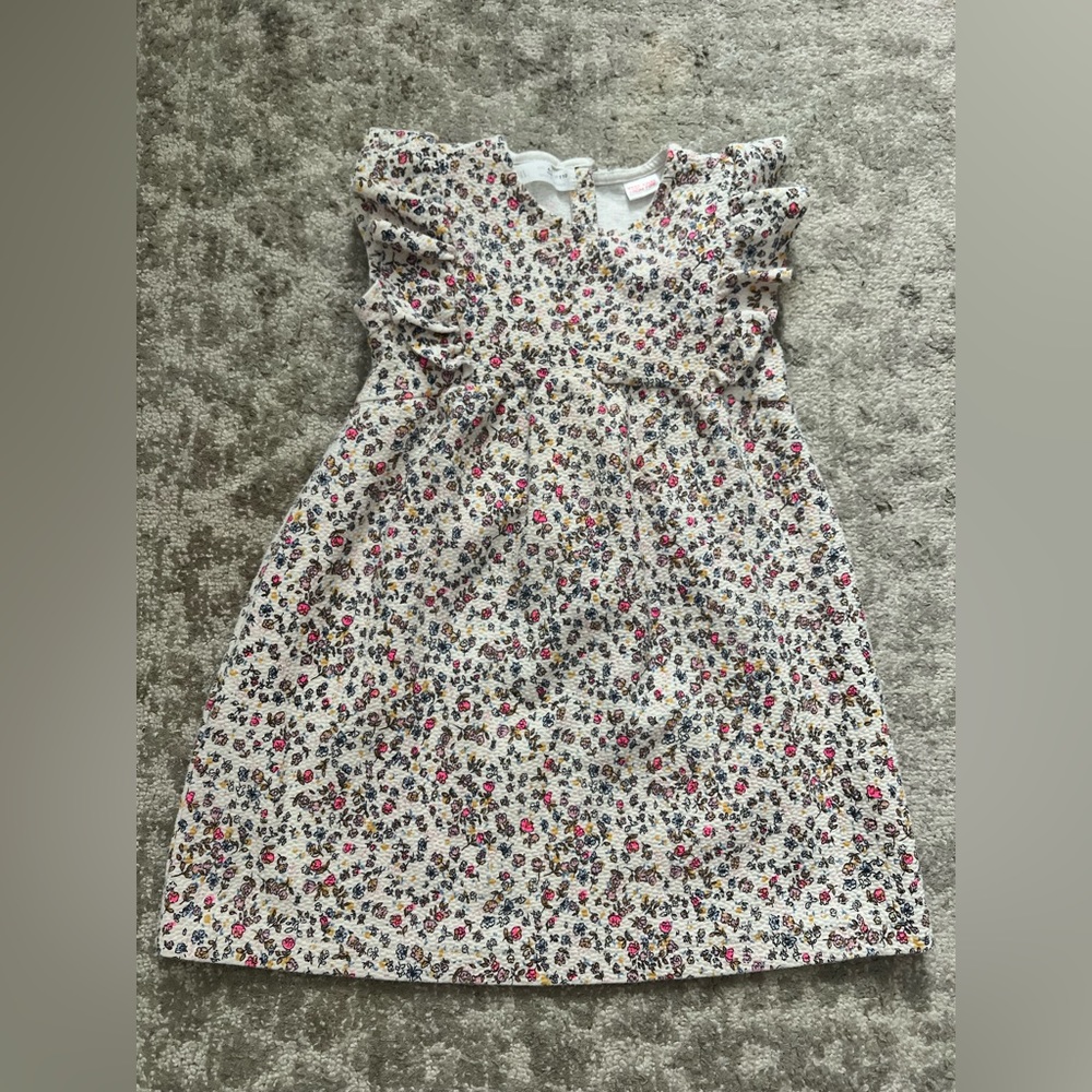 Zara Kids Floral short Sleeve Ruffle Dress
